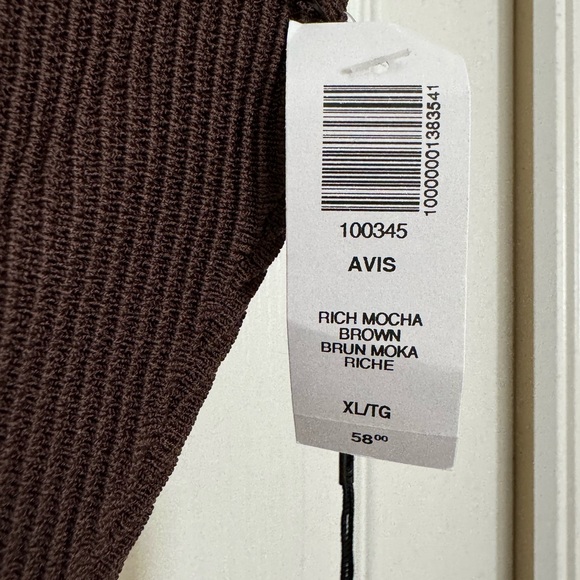 NWT Aritzia Babaton crop knit tank XL - mocha brown - Picture 4 of 4